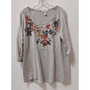 Style & Co. Large Pullover Long Sleeve T-Shirt